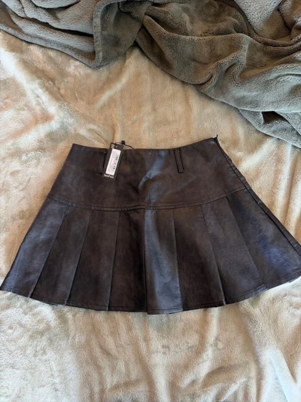 Black leather skirt